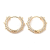 Brass Micro Pave Cubic Zirconia  Hoop Earrings EJEW-P292-07G-1