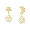 Natural Cultured Freshwater Pearl Dangle Stud Earrings EJEW-JE07281-2