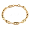 304 Stainless Steel Oval Link  Chain Bracelets for Women Men BJEW-F488-49A-G-4