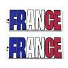 French Theme Printed Wood Pendants WOOD-N016-09-1