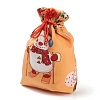 Christmas Theme Rectangle Cloth Bags with Jute Cord LS-ABAG-P008-01D-3