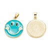 Brass Enamel Pendants KK-M220-02G-A-2