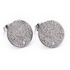 Non-Tarnish 304 Stainless Steel Stud Earring Findings X-STAS-Z021-C-01P-1