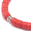 6Pcs 6 Colors Handmade Polymer Clay Heishi Surfer Stretch Bracelet Sets BJEW-JB08690-5