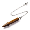 Natural Tiger Eye Pointed Dowsing Pendulums G-Q184-04D-P-2