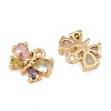 Brass Micro Pave Colorful Cubic Zirconia Charms CU-CBA804C-21G-2