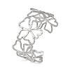 Hollow 304 Stainless Steel Cuff Bangles for Women BJEW-L709-03P-2