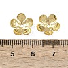 5-Petal Flower Brass Bead Caps KK-F921-11G-3