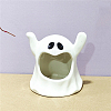 Halloween Theme Porcelain Candle Holder CAND-PW0007-005A-01-1