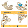 20Pcs 5 Colors Moon Alloy Enamel Connector Charms FIND-TA0002-19-4