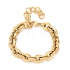 304 Stainless Steel Oval Link Chain Bracelets for Women BJEW-Z128-01G-02-4
