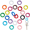 30Pcs 15 Colors Zinc Alloy Spring Gate Rings FIND-PH0006-47-1