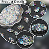 40Pcs UV Plating Transparent Acrylic Beads OACR-PA0001-69-6