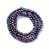 Electroplate Non-magnetic Synthetic Hematite Beads Strands G-J169B-3mm-05-3