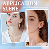 Brass Rhinestone Stud Earring Findings KK-BBC0021-13G-6