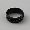 201 Stainless Steel Chain Rotating Finger Ring for Men RJEW-WH0011-12B-2