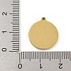 316 Surgical Stainless Steel Enamel Pendants STAS-M073-18A-02G-3