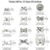60Pcs 12 Styles Tibetan Style Alloy Beads FIND-CJ0002-28A-2