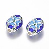 Silver Color Plated Alloy Beads ENAM-L030-B01-S-2