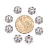 Eco-Friendly 6-Petal Flower Brass Micro Pave Cubic Zirconia Bead Caps ZIRC-M098-01P-FF-3