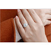 Brass Crystal Rhinestone Finger Rings for Women WGCDF56-02-5