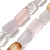 Natural Crystal Quartz/Rose Quartz/Amethyst/Citrine Beads Strands G-K245-I17-01-1