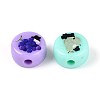 Opaque Printed Acrylic Beads OACR-T029-11M-2