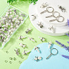 60Pcs 6 Styles Alloy & Glass Pearl Beaded Pendants PALLOY-TAC0162-6