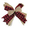 Christmas Linen Big Bowknot Decorations AJEW-M041-01B-2