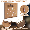 Square Wall Mounted Brooch Jewelry Display Cork Tray AJEW-WH0567-14A-4