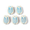 Painted Opaque Acrylic Beads OACR-T029-02T-1