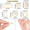 CHGCRAFT 24Pcs 6 Styles Brass Linking Rings KK-CA0001-42G-2