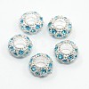 Alloy Rhinestone European Beads CPDL-H999-4-2