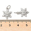 Brass Micro Pave Cubic Zirconia Pendants with Jumping Ring KK-A254-24P-3