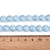 Transparent Half Spray Painted Glass Beads Strands LS-GLAA-Q110-02A-03-4