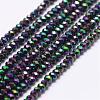 Electroplate Glass Beads Strands EGLA-K010-FP01-1