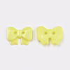 Bowknot Acrylic 2-Hole Button Fit Handcraft & Costume Sewing X-BUTT-E023-B-10-2