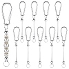 10Pcs Aluminum with Rock Climbing Carabiners AJEW-SZ0002-58A-1