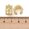 Brass Micro Pave Clear Cubic Zirconia Cuff Rings EJEW-C159-01G-5