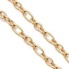 304 Stainless Steel Leaf Link Chain Bracelet Making AJEW-JB01433-4