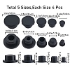 20Pcs 5 Style Silicone Hole Plugs AJEW-GF0008-06A-1-2