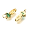 Brass Micro Pave Cubic Zirconia Pendants KK-C255-15B-02-2
