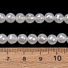 Electroplated Natural Agate Beads Strands G-B191-A07-6mm-20-5