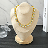 1Pc Zinc Alloy Pave Square Clear Glass Tennis Necklaces for Womem NJEW-SP0001-07G-5