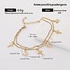 Summer Beach 304 Stainless Steel Religion Cross Charm Anklets for Women UX9866-5-1