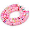 Handmade Polymer Clay Beads Strands CLAY-R089-6mm-098-2