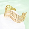 304 Stainless Steel Cuff Bangles for Women BJEW-D306-05G-1
