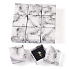 Square Marble Texture Cardboard Jewelry Ring Boxes LS-CON-TAC0009-05A-2