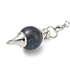 Natural Lapis Lazuli Sphere Dowsing Pendulums BJEW-E292-A03-5