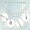 Heart Wooden Beads Hanging Clips HJEW-GO00067-5